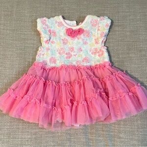 ADORABLE Pink Floral Tutu 12 mos
